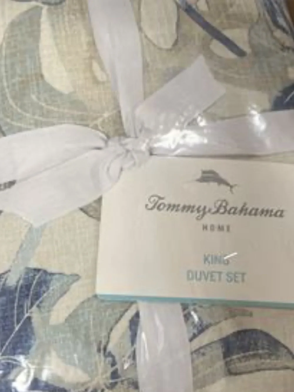Raw Coast 3-Piece Blue Floral Cotton Sz. KING Duvet Cover Set NWT